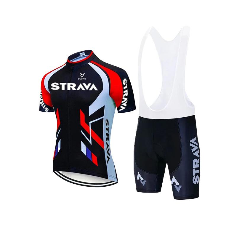 Summer Outdoor Cycling Suit Short Sleeve Set Suction Drain Shuangbike Suit Short Comfortable Cycling Suit Set