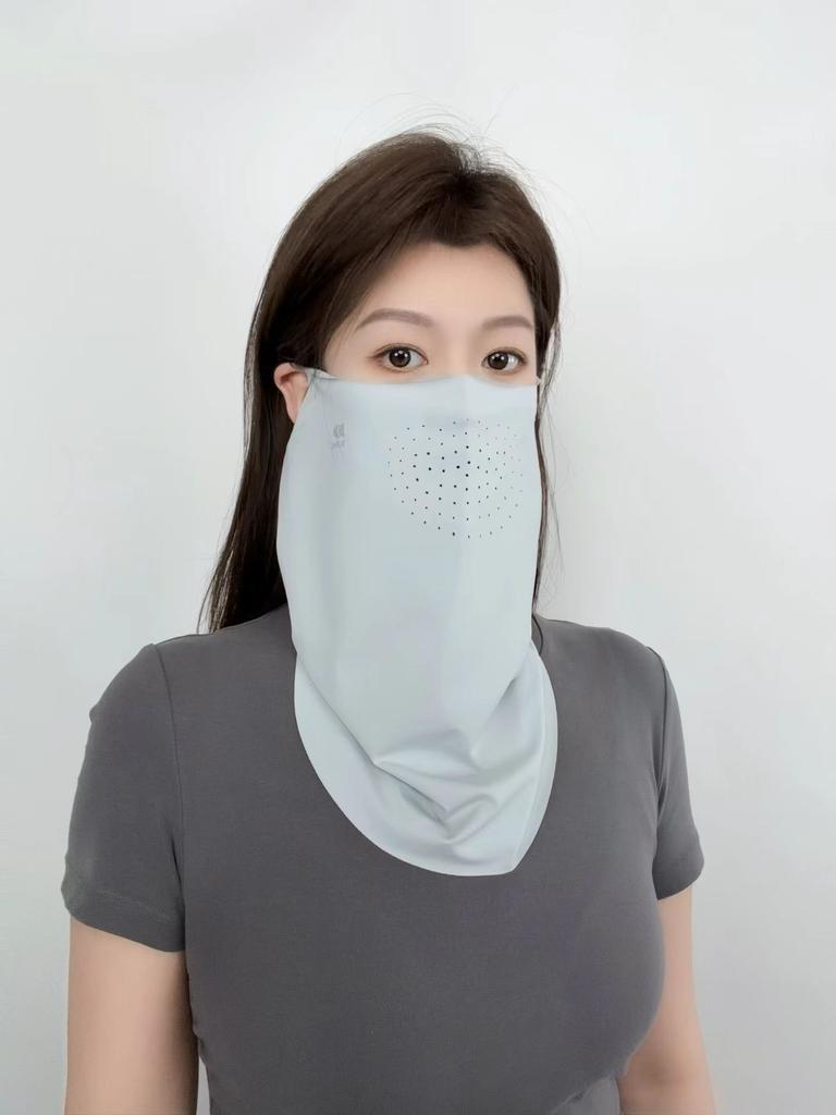 Eis-Seide Sonnenschutz Gesichtsmaske UV-Schutz Vollgesichts-Halswärmer Radfahren Fahren Maske für Männer Frauen
