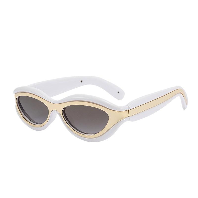 JYL Round Punk One-Piece Sunglasses Women Luxury Vintage Stylish / T1105