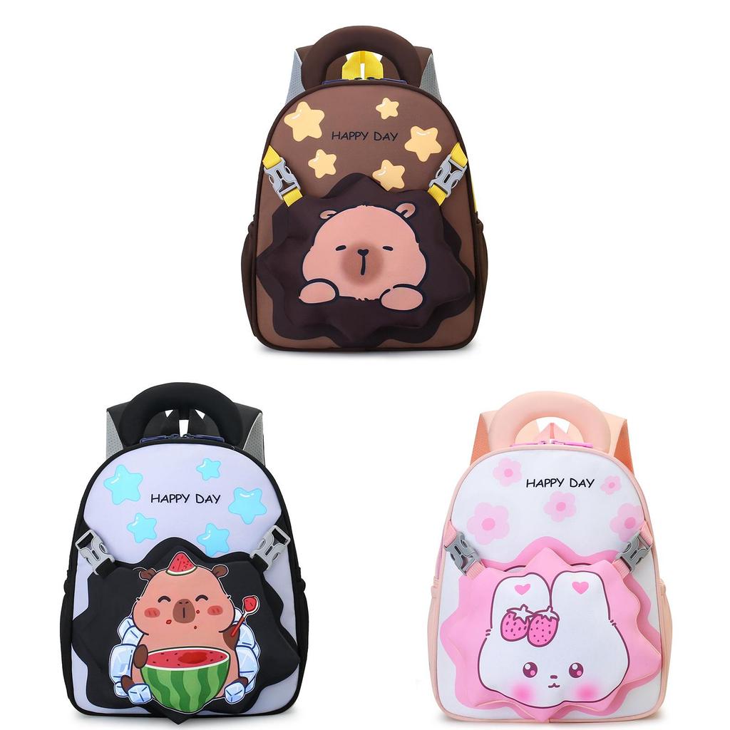 Cartoon-Kinderrucksack für Vorschulkinder aus atmungsaktivem Nylon mit gepolsterten Trägern für den Schulgebrauch