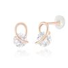 14K Gold Nadelform Romantische Zirkonia Ohrstecker