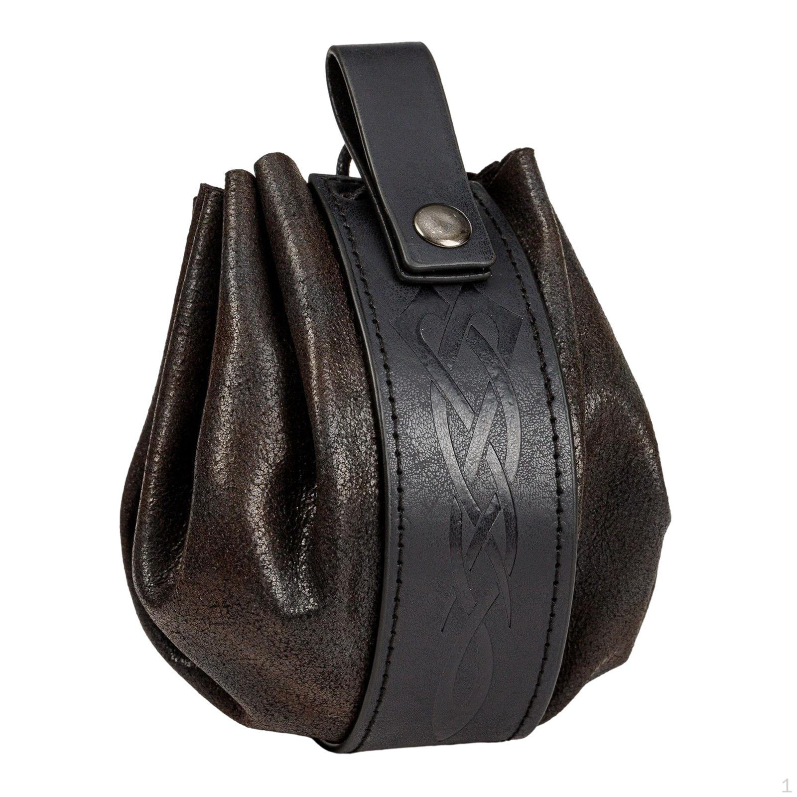 

Поясная сумка с держателем для игральных костей и реквизитом для ролевых игр чёрный