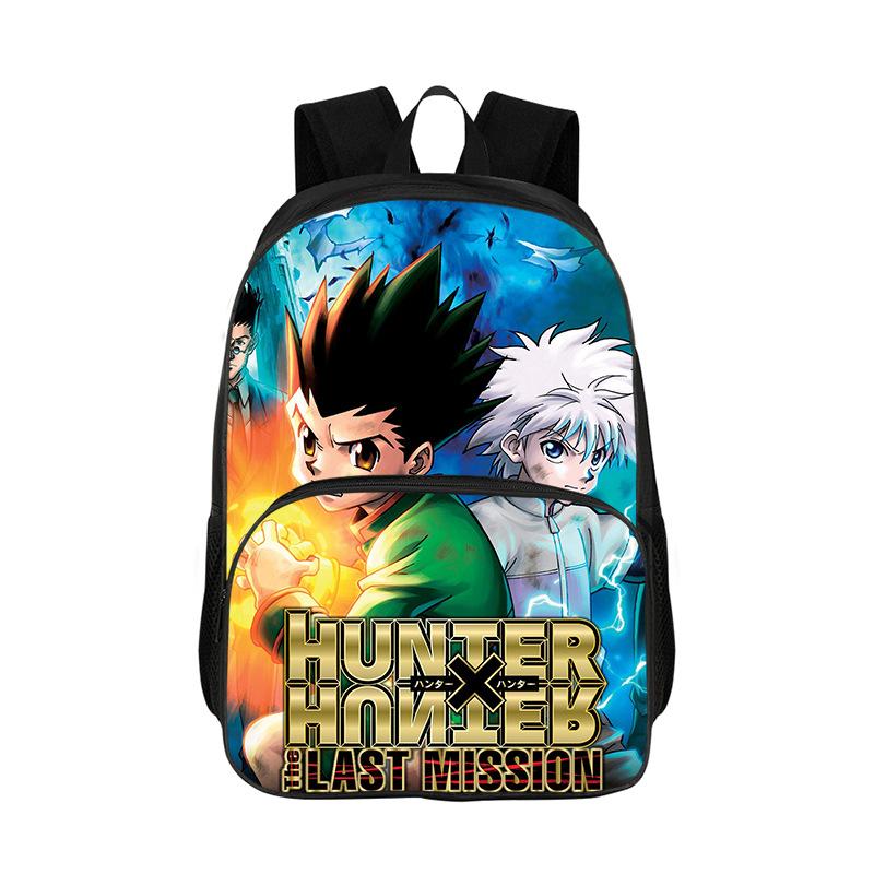 Child Backpacks Cartoon Anime Hunter X Hunter Shoulder Bag Pencil Case Pupil Large Capacity School Bags For Boys Girls Best Gift