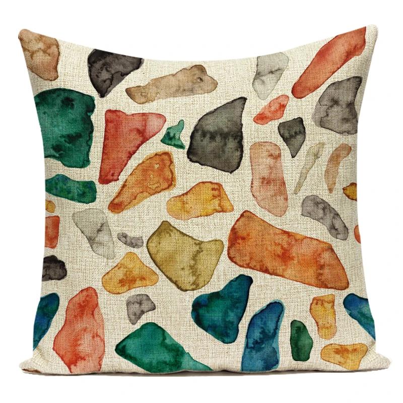 3D Lovely Geometric Simple Pillow Case Polyester Sofa Home Cushion Cover For Bedroom Car Pillowcase Pillow Cover