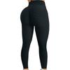Europäische Schnelltrocknende Karierte Fitness-Yogahose, Po-Hebendes Blasen-Design, Damen Mehrfarbige Lange Freizeithose