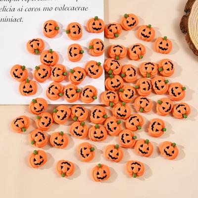 10/20Pcs Halloween Resin Pumpkin Miniatures Flatback Charms Mini Pumpkin Halloween Party Home Table Decoration DIY Gift Crafts