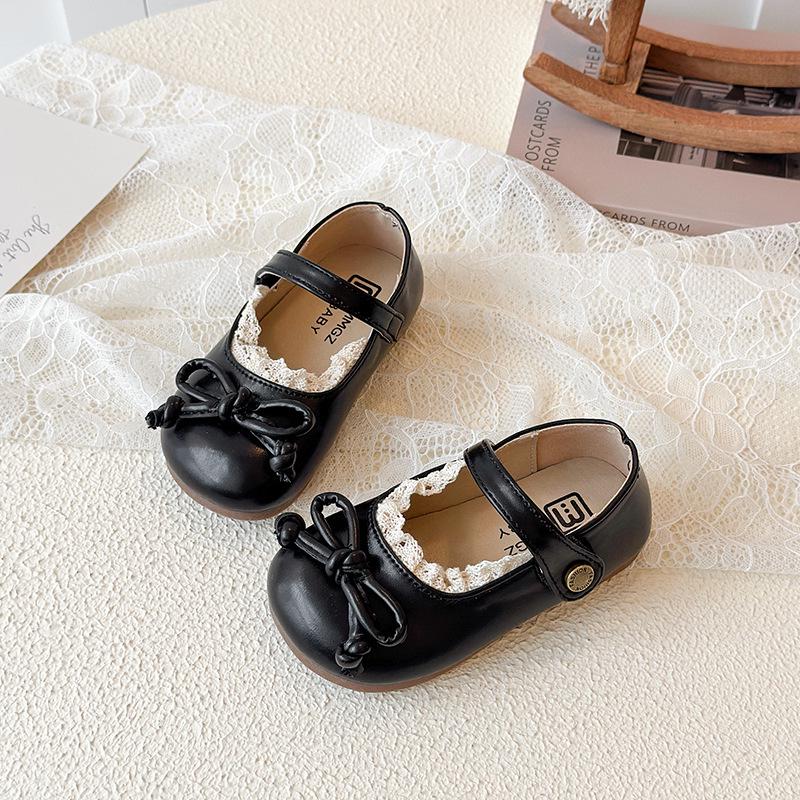 Girls' Stylish Soft Sole Leather Loafers - Spring/Autumn Princess Shoes, Korean Style Baby Walking Shoes
