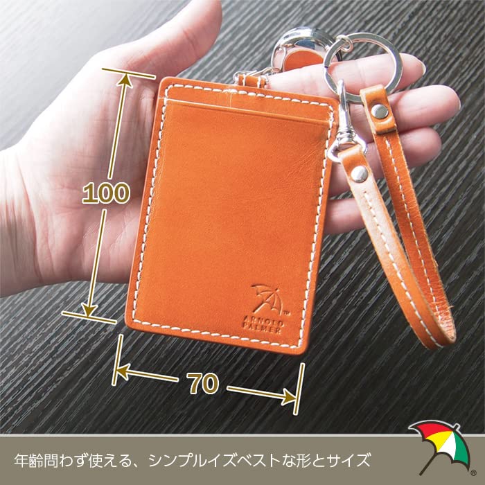 Arnold Palmer Colorful Series Pass Case with Reel Single Pass 4AP3283 Key, Holder, (Black)