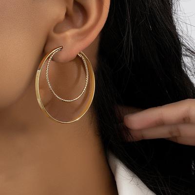 Retro Three-dimensional Double-layer Earrings
