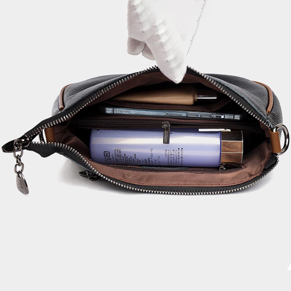 Women Messenger Bags Cowhide Ladies Handbag Universal Large Capacity Double Strap Simple Temperament Shopping Trip School