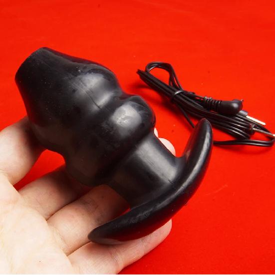 Electrosex Electrostimulator Anal Butt Plug,Estim E-stim Hollow Core Buttplug,Electro BDSM Anus Dilator,Electric Shock Sex Toys