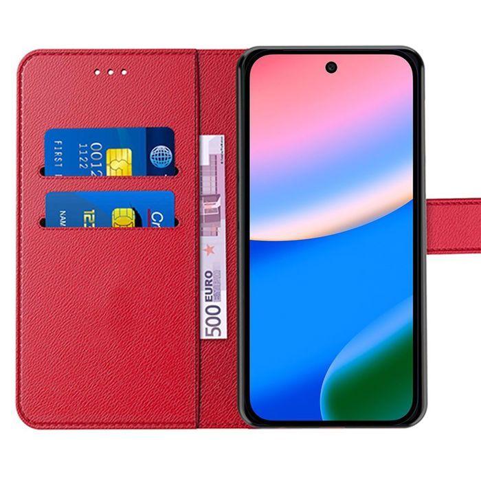 Coque de Téléphone - E.F.Connection - pour Google Pixel 10 - Antichoc Synthécuir - Rouge