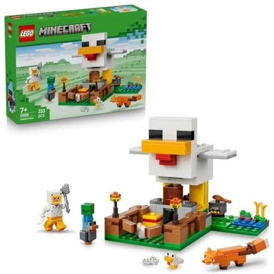 LEGO Minecraft Chicken Farm 21585 toy girls boys toys birthday present blocks 7 years old 8 9 elementary school goods game movie children 233 pieces