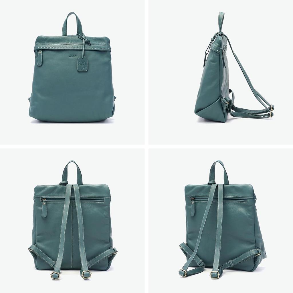 Dakota Damen Rucksack aus echtem Leder, Marineblau, DA-1034649-60