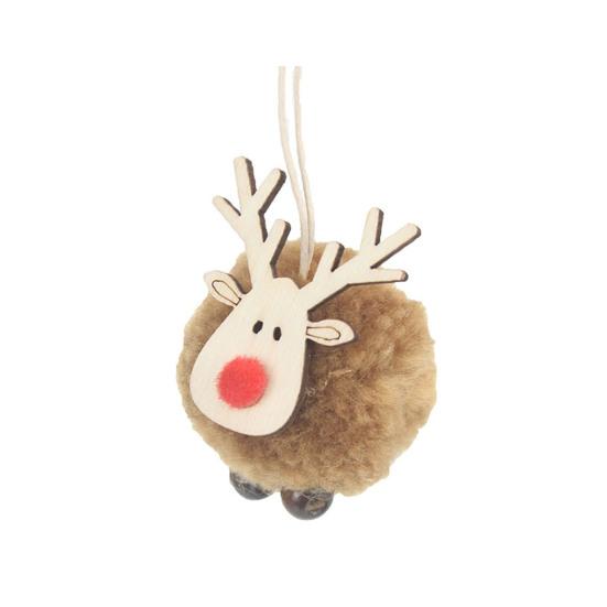 Plyšové vánoční ozdoby zvonků Fuzzy vánoční závěsná ozdoba se zvonkem na vánoční zimní párty dekoraci