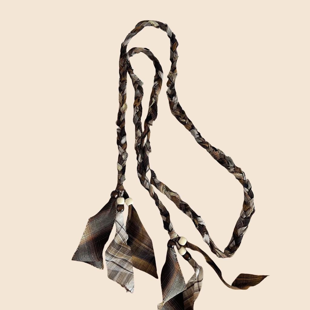 Bohemian Summer 2025 Cotton Rope Woven Belt with Tassel for Dresses