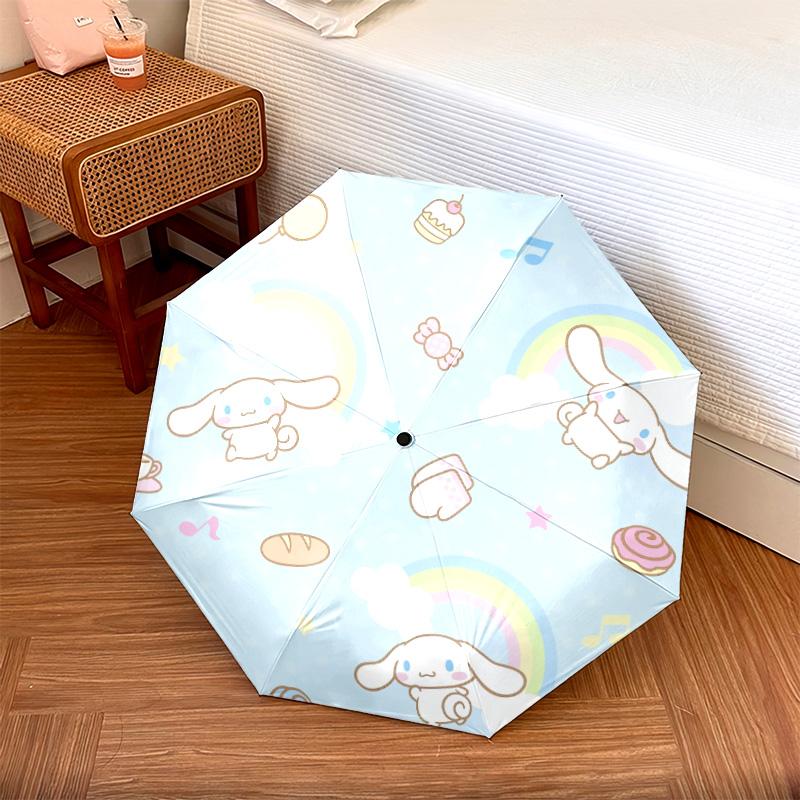 Cinnamoroll Pattern, Automatic Folding Umbrella, Portable and Foldable Design, 8 Ribs, a Christmas or Birthday Gift.