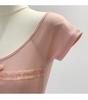 Korean Sweet & Spicy Lace Large Neckline Slim T-Shirt – Women's Summer 2024 Collection
