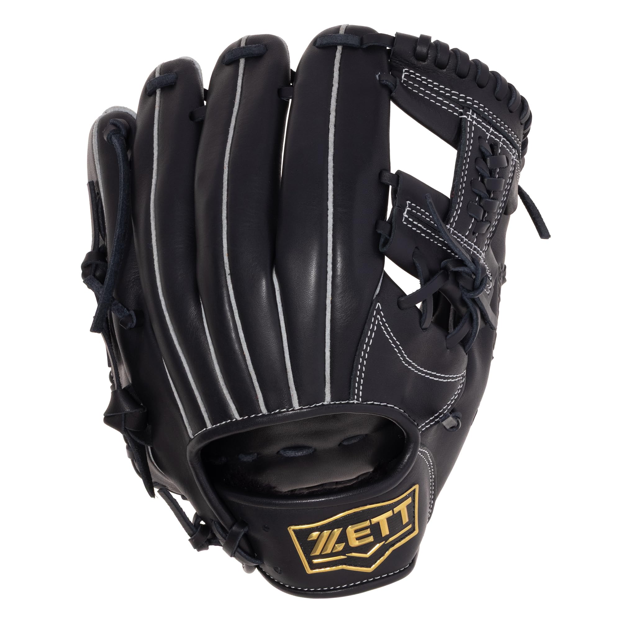ZETT Soft Steer Baseball Size 3 All-Around Glove, Right-Handed Throw, Black, (BRG352610)