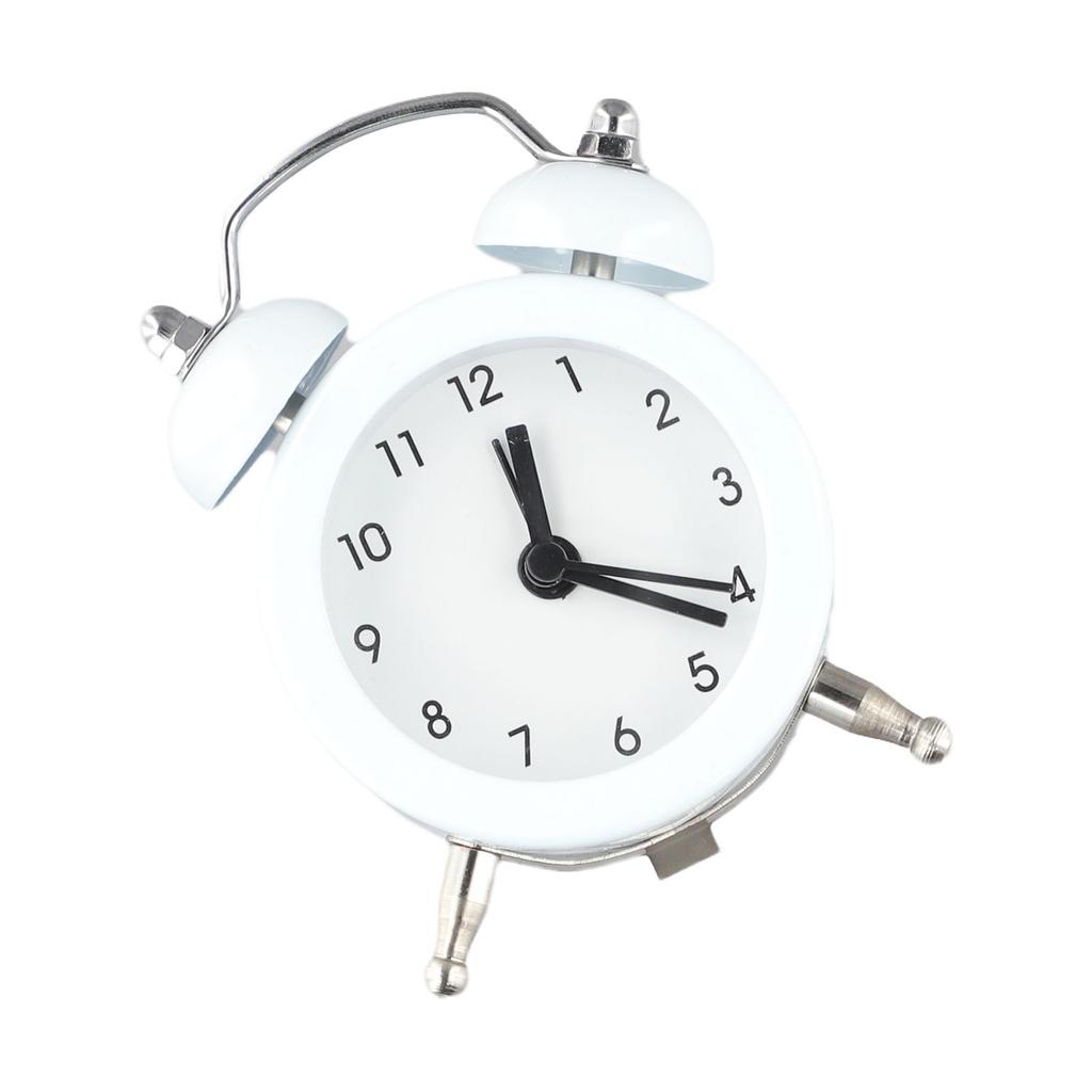 A Little Sound Alarm Clock Classic Double Bell Metal Main Body PVC Clock Face