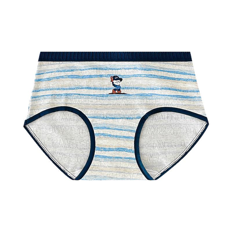 Girls' Mid-Rise Soft Cotton Jacquard Underwear with Antibacterial Crotch - Cute Puppy Design, Breathable & Skin-Friendly (10A)