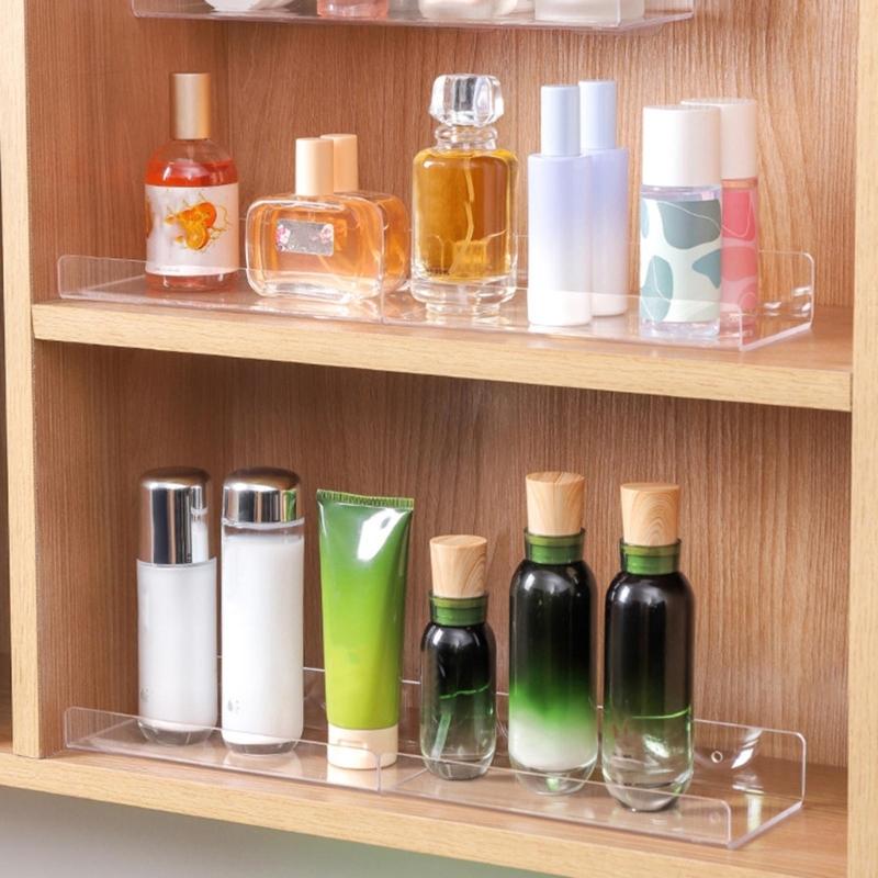 1Pack Acrylic Floating Shelves,Clear Bathroom Wall Shelf, Bookshelves, Invisible Display Shelves for Office, Bedroom