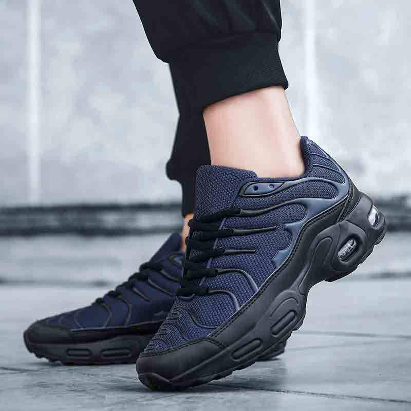 Four Seasons Men's Plus Size Trendy Mesh Air Cushion Sports Shoes - Size 47 (Model 0138)