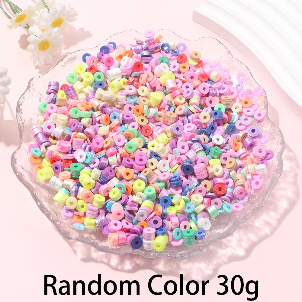 

30/60/90 г глиняные декоративные бусины, плоские бусины для браслета, бусины из глины для браслета, полимерные бусины из грязи, набор бус из глины своими руками летняя пляжная цепочка на лодыжку 30g