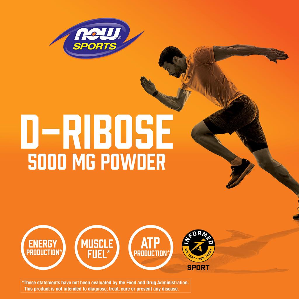 Now Foods Sports, D-Ribose Powder, 1 Lb (454 G)
