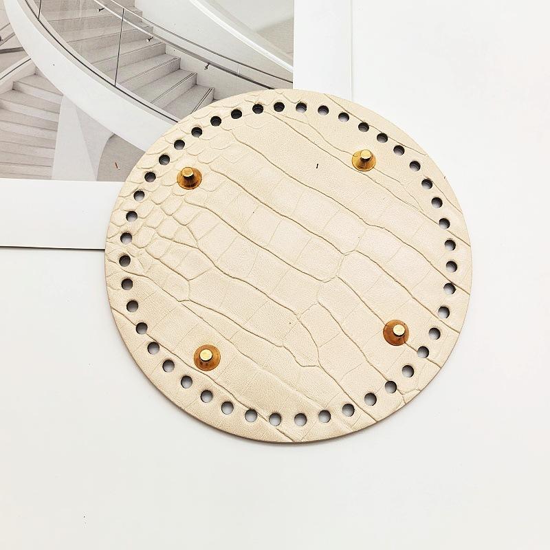Round Oval Bottom Pu Leather Bag Base With Holes For Diy Home Decoration Handmade Knitted Bag Crochet Bag Bottom Accessories