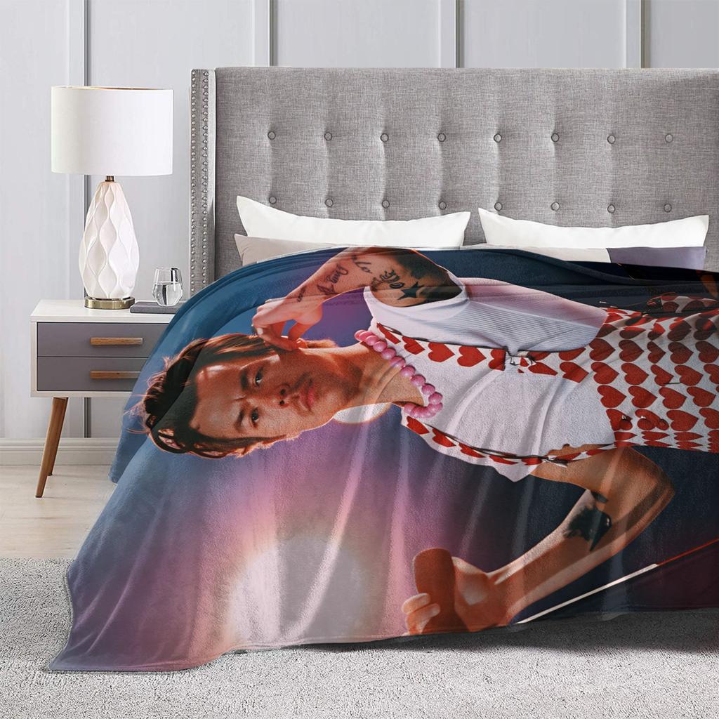Singer H-Harrys S-Styles  Blanket  Picnic Flannel Throw Blanket For Bedroom Soft Warm Custom Quality Bedspread Gift