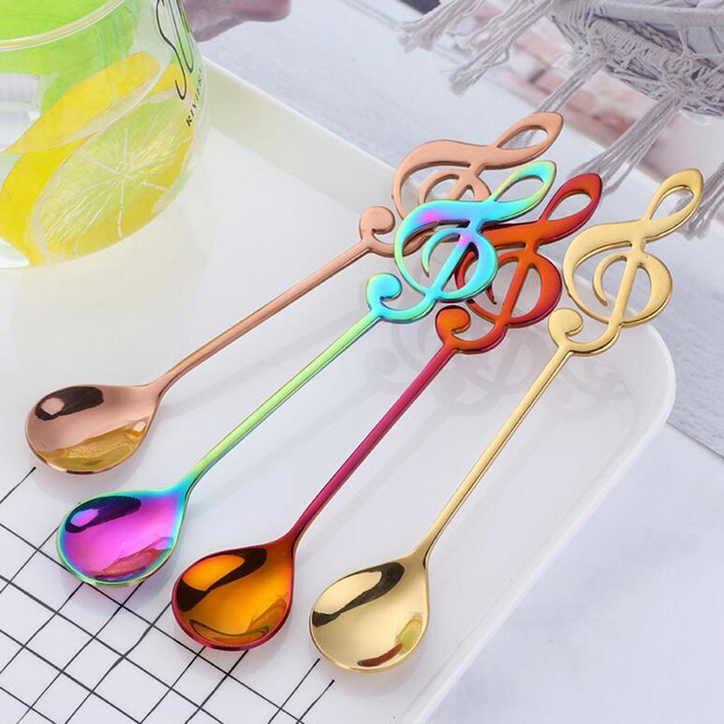 Stainless Steel Coffee Spoon Cocktail Stirring Spoons Multicolor Purple