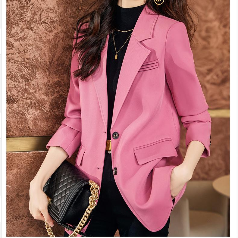 Giacca da abito rosa da donna Primavera e autunno Cappotto casual - Main Image