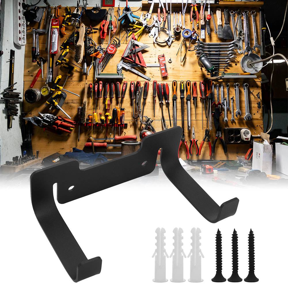 Heavy Duty Wall Mount Hanger Space Saving Garage Organizer Grass Trimmer Chainsaw Holder Yard Shed
