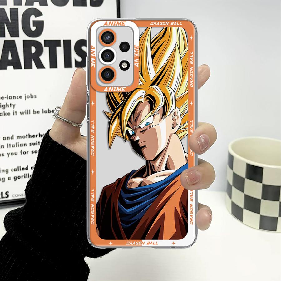 Clear Phone Cover Case for Samsung Galaxy A50 A72 A31 A52 A21s A52s A32 A71 A12 A51 A16 A17 Cool Dragon-Ball Goku