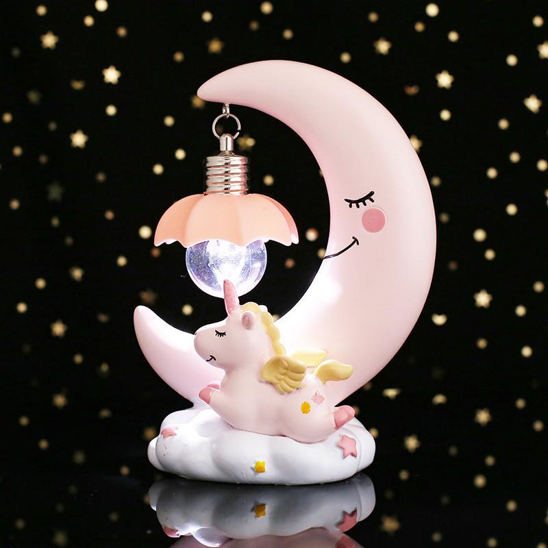 Unicorn Creative Moon Night Light Fashion Cute Home Bedroom Gift Decoration