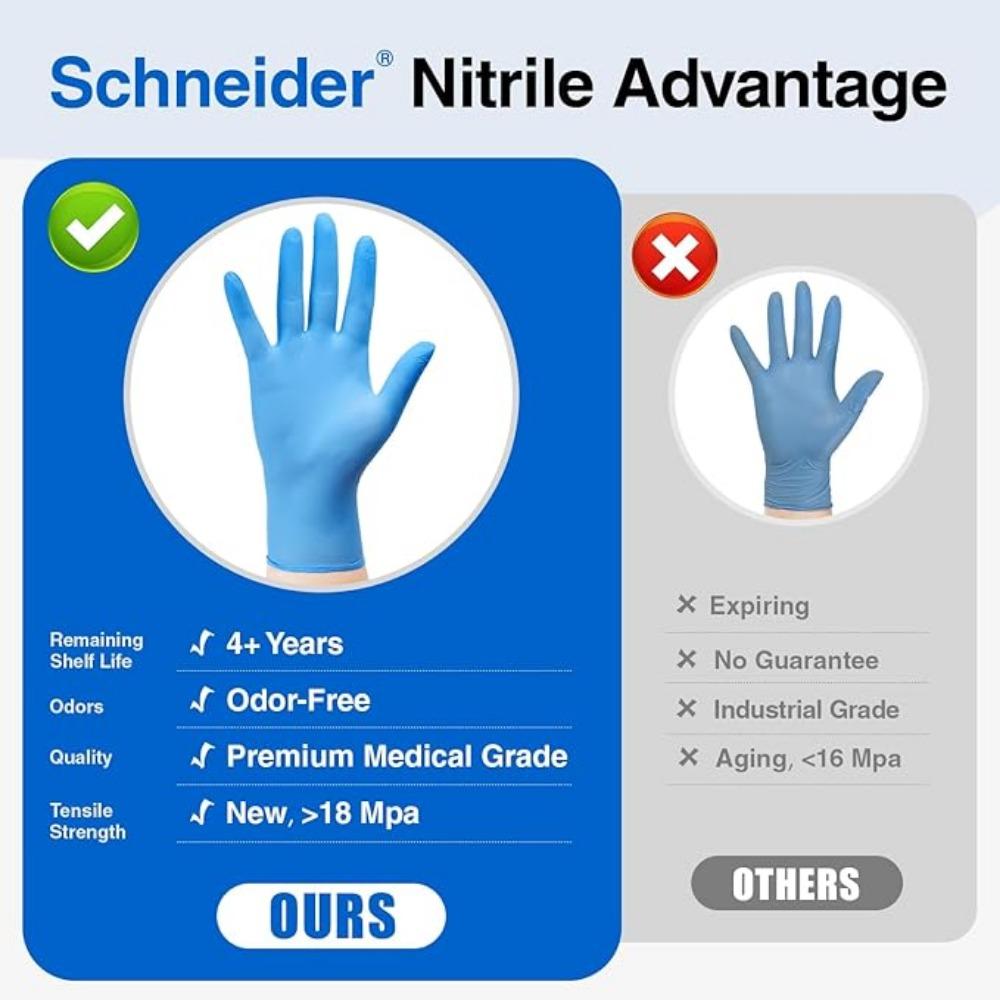 Nitrile Gloves HEAVY DUTY Nitrile Chemical Resistant Medical Cooking Cleaning Disposable Black Gloves