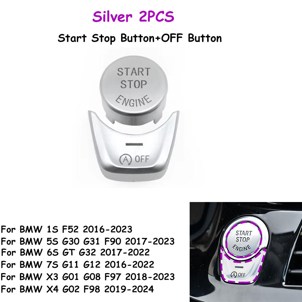 F52 G30 G31 G01 G08 G02 F98 G32 G11 G12 Engine Ignition Start Stop OFF Switch Button Cover Trim For BMW 1 5 6 7 X3 X4 Series