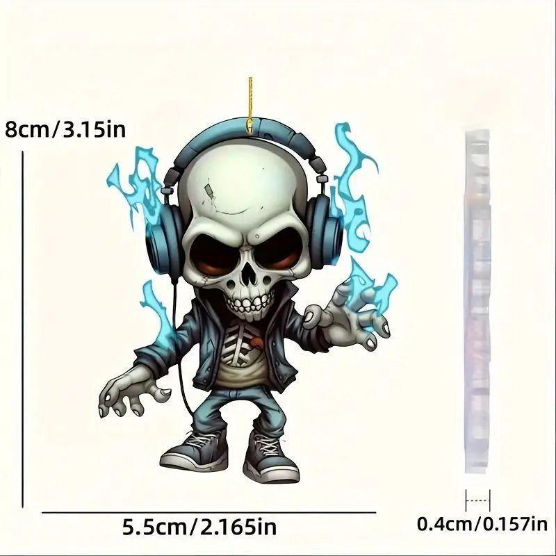 And Fun Quirky 2d Acrylic Skull Car Decoration Great For Holiday Gifts And Decor