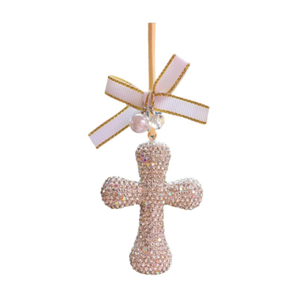 Sparkling Car Rearview Mirror Pendant Shiny Rhinestone Auto Hanging Ornament Auto Interior