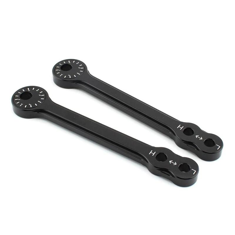 Motorrad-Tieferlegungsstangen-Kit Passend für Kawasaki Ninja 400/Z400/250/Z250 2013-2023 Auf- und Ab-Verbindung Schwarz Einstellbares Zubehör