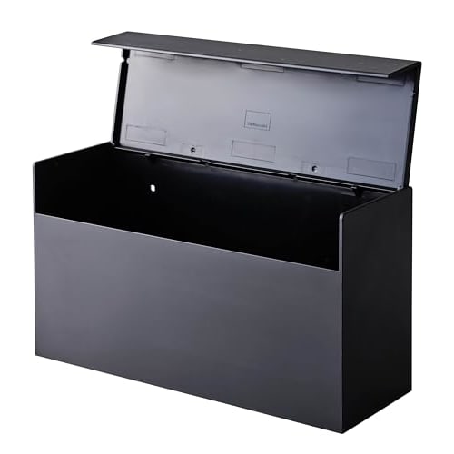 Yamazaki Tower Magnetic Paper Towel Holder, Black, 24.5cm W x 8.7cm D x 13.5cm H, Model 5440