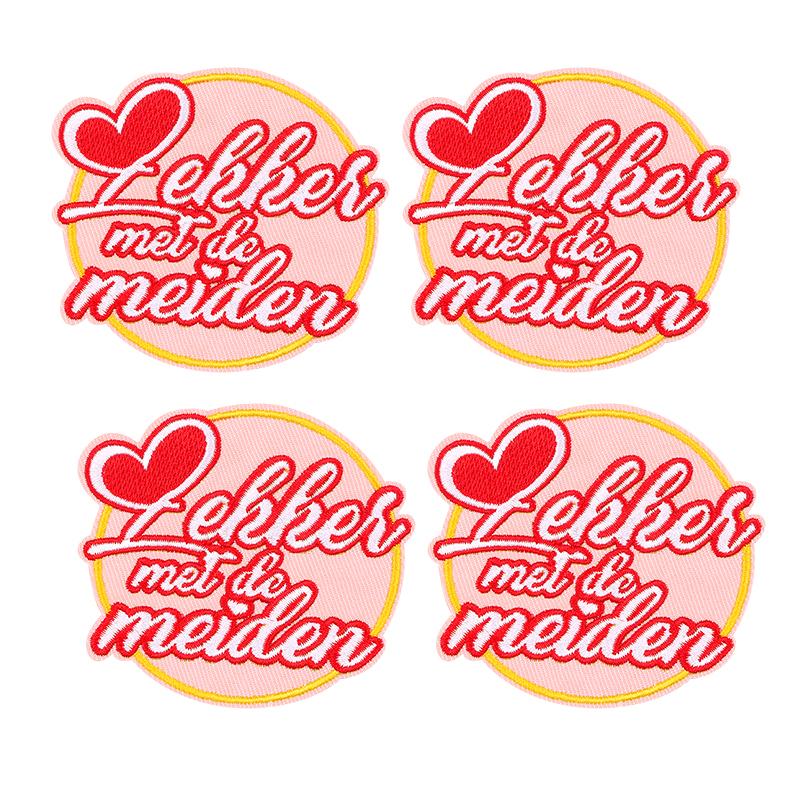 10pcs Wholesale Netherland Carnival Oeteldonk Emblem Patch Embroidered Patches For Clothes Iron On Patches For Clothing Sew 