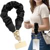 Short Phone Lanyard Wrist Strap for Women INS Casual Wrinkle Premium Anti-Lost Phone Holder Elegant Phone Chain for Smartphone