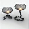 1PC Industrial Chain Iron Candlestick: A Retro Industrial-style Decorative Piece with a Chain Design, Suitable for Indoor/outdoor Use.