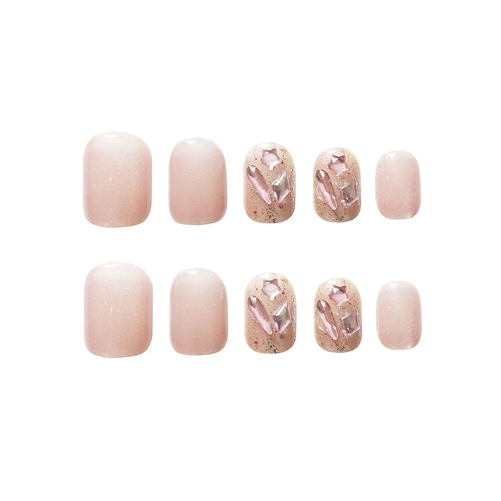 French Bow Press-On Student Nails: Handmade Short, Gentle Daily Wear