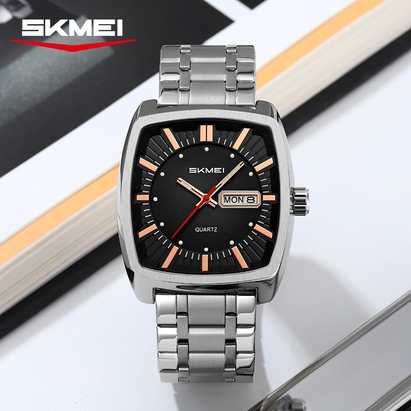 Watch Fashion Men's Watch Steel Belt Watch Calendar Business Quartz Watch Waterproof Luminous Watch Men's