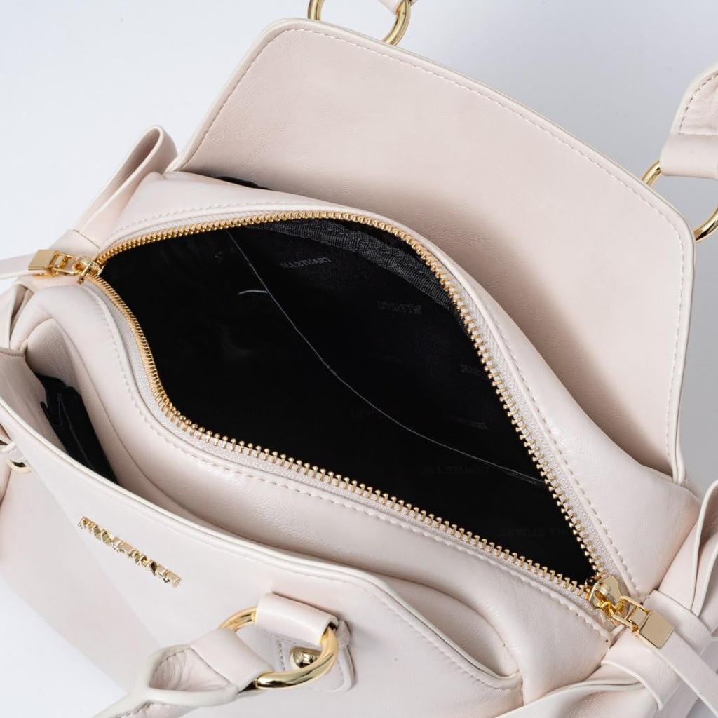 Jill Stuart Pecot Shoulder Bag with Ribbon Feminine and Vintage Design, Feel, JSLH5EH2, Ivory, Women's