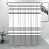Tenda da Doccia alla Moda a Righe Grigie Motivo a Linee Semplici Moderne Casa Poliestere Stampato Tende da Doccia Arredamento Bagno Con Ganci