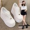 Autumn Women's Plus Size Sneakers: Thick Sole, Korean Style, Height-Boosting Casual Shoes